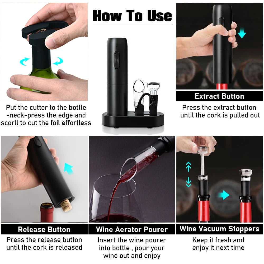 Electric Wine Bottle  Corkscrew with Charging cord